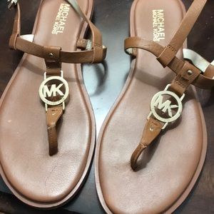 Brown MK sandals size 8.5